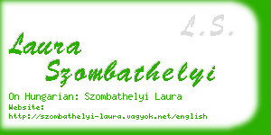 laura szombathelyi business card